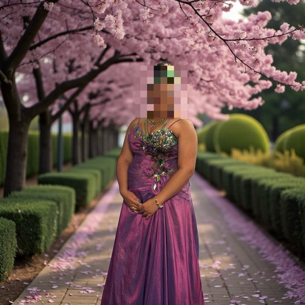 Precious Formals Purple Prom Dress